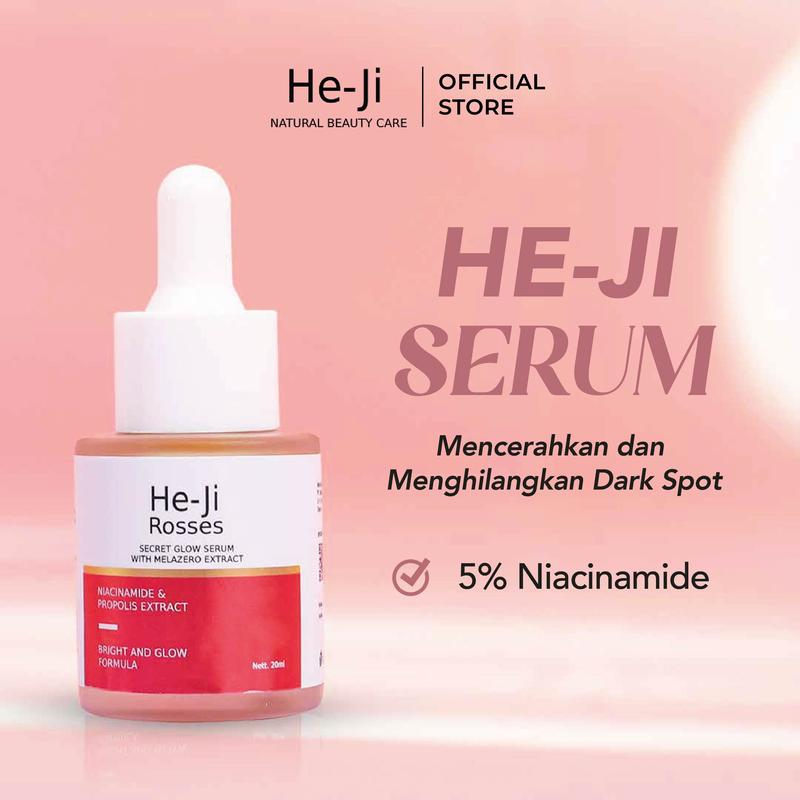 [He-Ji] PROMO BUNDLING HEMAT Gel Mask With Sakura Exract & Rosses Secret Glow Serum 4