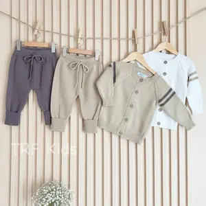 TERLARIS NO. 1 | TRF Kids Set Cardi Stripes Setelan Rajut Bayi & Anak Kardigan Anak Rajut Premium Quality Stylish dan Nyaman Bahan Rajut Berkualitas Tinggi