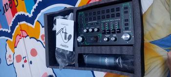 Product Review of koorfly-KF01 sound card ZX320 mic set Audio Bluetooth External Peralatan Bernyanyi atau siaran langsung dengan headphones dan microphone from N**l 0