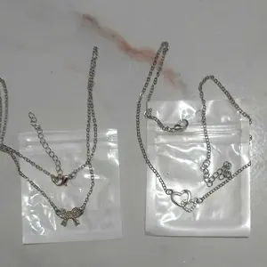 Kalung Liontin Wanita Titanium Butterfly dengan Sentuhan Elegan Berlian Korea Style