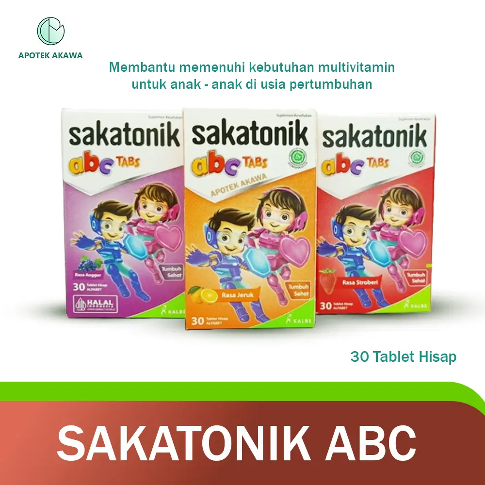 Sakatonik ABC 30 Tablet Hisap / Multivitamin Anak / Apotek Akawa