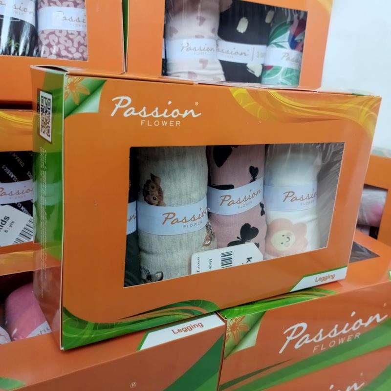 Paket hemat legging passion flower katun organik 3