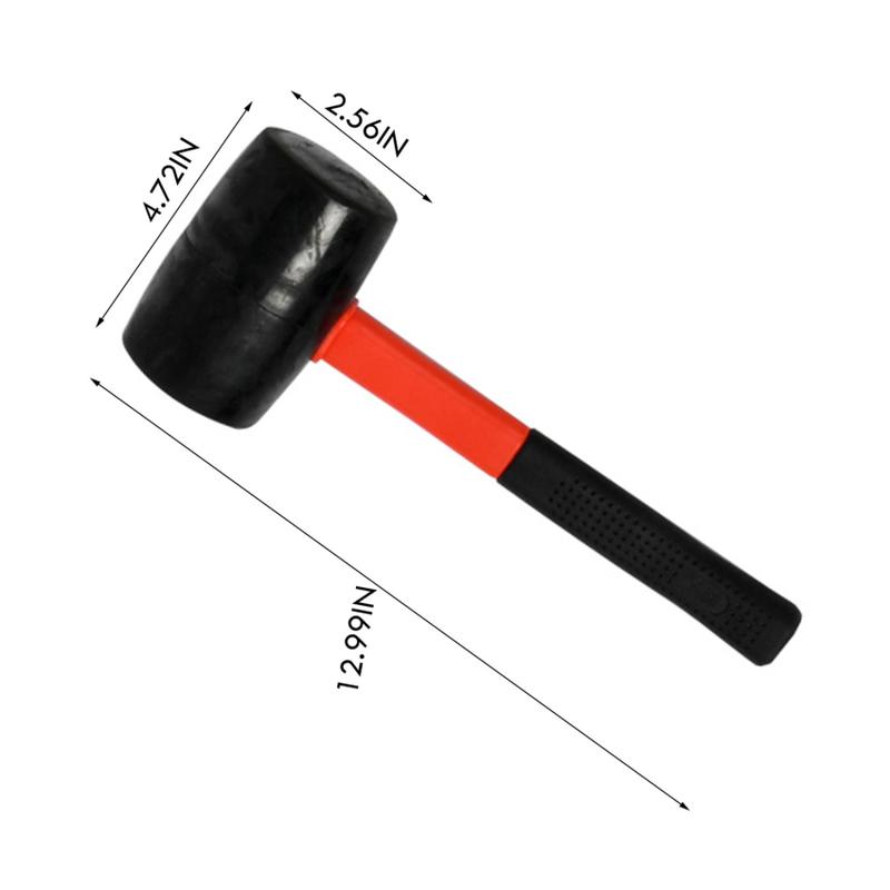 Product Introduction of Hi-Spec Heavy Duty Mallet Rubber Hammer 8/12/16/24oz Professional Floor Ceramic Tile Installation Fiberglass Hammer Hand Tools 15