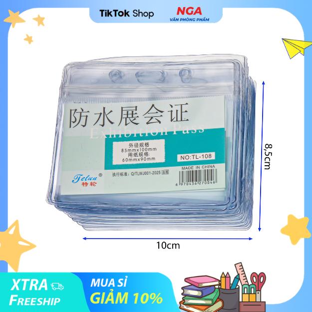 (10 CÁI) Bảng tên dẻo JL-108, JF108, kiểu ngang (8.5x10)cm