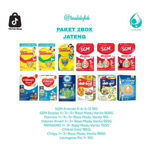 [JATENG 2BOX] SGM Eksplor 1+/3+/5+/0-6/6-12 , Dancow 1+/3+/5+, Vidoran Xmart 1+/3+, Primagro 1+/3+, Chilkid, Chilgo 1+/3+, Lactogrow Pro 1+ - Susu Bayi
