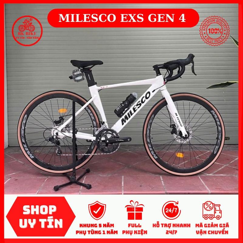  Xe Đạp MILESCO EXS Gen 4 • Khung Nhôm bản dẹt Sensah R7 2*7 moay-ơ 6 bạc cối nổ 