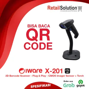 Barcode Scanner 2D USB Stand - Iware X-Series X201 X-201