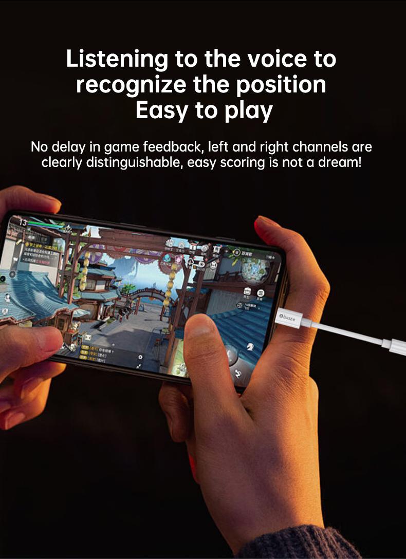 Product Introduction of 【COD】Biaze Apple headphone adapter Lightning to 3.5mm headphone converter suitable for iPhone 141312 ProXs audio conversion head interface 6