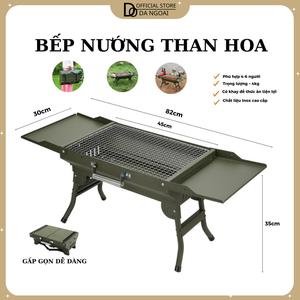 Bếp Nướng Than Hoa BBQ, Bếp Nướng Gấp Gọn chắc chắn, bền đẹp, mang đi du lịch, cắm trại dã ngoại ngoài trời tiện lợii - BTH3