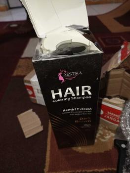 Product Review of (Promo Spesial) Aestika Dark Brown Hair Coloring Shampoo  - Pewarna Rambut Beruban Extract from S**n c**a r**n 1
