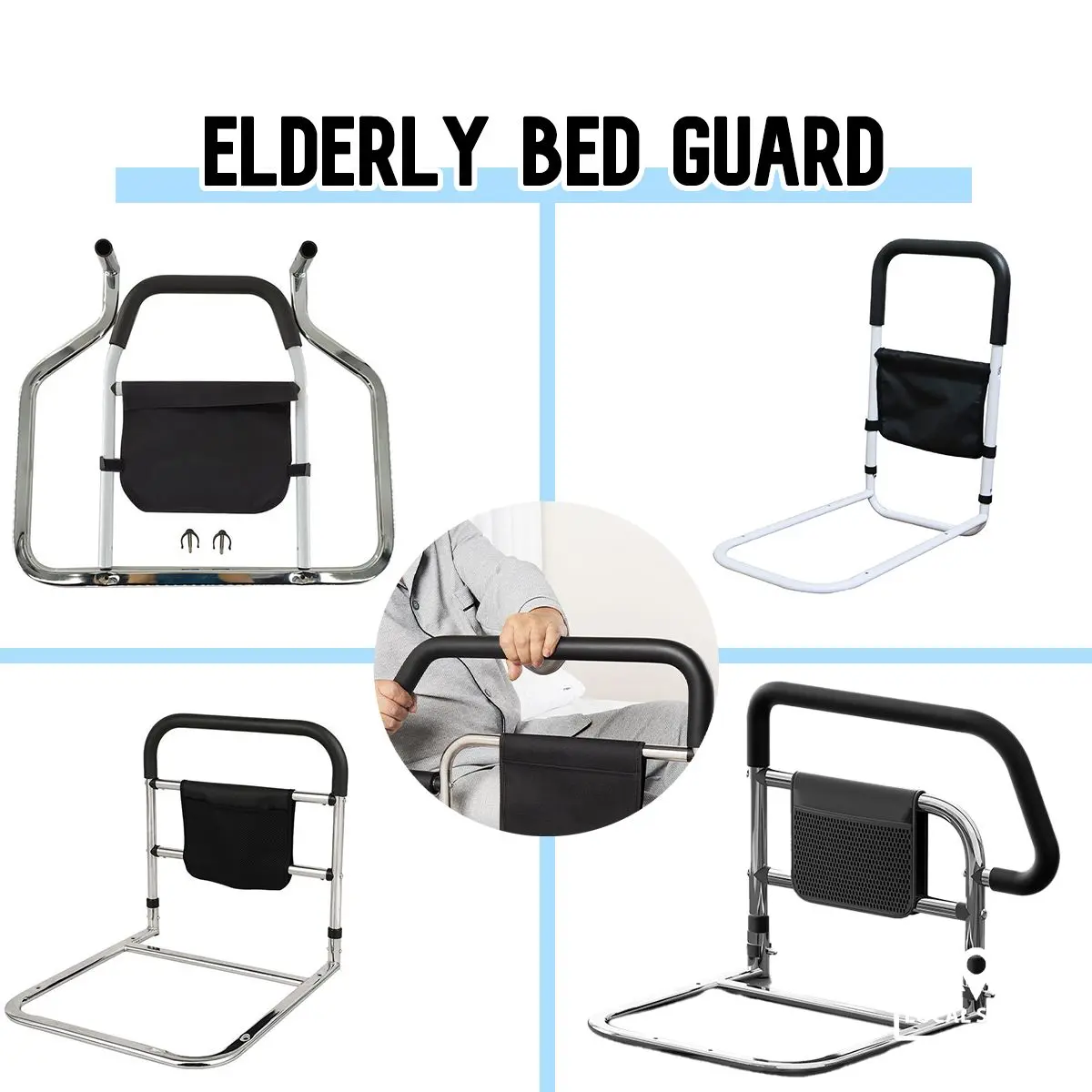 [SG] Elderly Bed Guard/ Bed Rails for Elderly Adults Safety/ Bed Rail Handle Support Bar/ Bed Guard Rails
