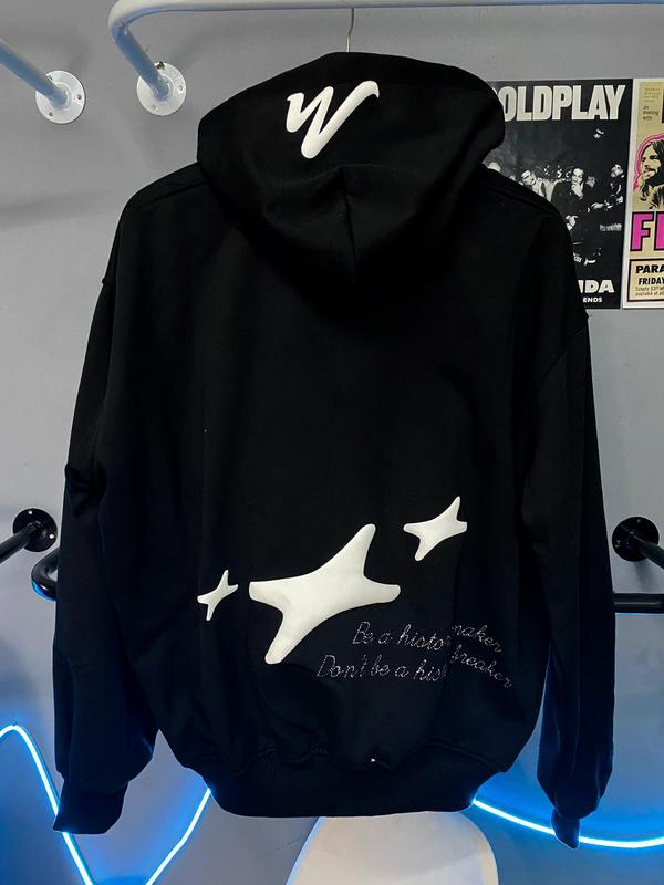Hoodie Boxy Well Dressed Print Foaming And Gliter Aksen DRN x MON design 3
