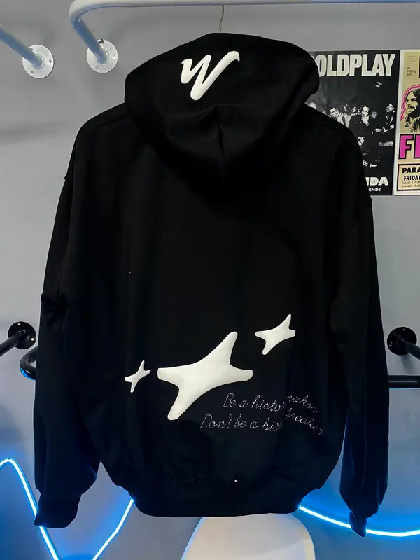 Hoodie Boxy Well Dressed Print Foaming And Gliter Aksen DRN x MON design 3