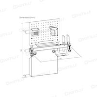 Gambar Rak Papan Meja Single Rail Modular Deskmount Pegboard DIY OXIMUS GPD04 - GPD04 White dari Oxihom Kota Administrasi Jakarta Utara 2 Tokopedia