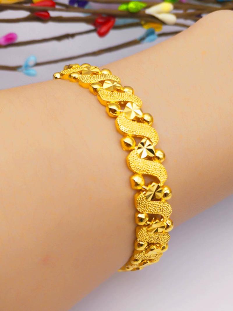 Product Introduction of Vòng Tay Nữ, Hàng Mới Về, Đồ Trang Sức Tình Yêu Dễ Phối Đồ Của Phụ Nữ, Vòng Tay Wangfu May Mắn, Vòng Tay Vàng Cặp Đôi Titan Phụ Kiện 13