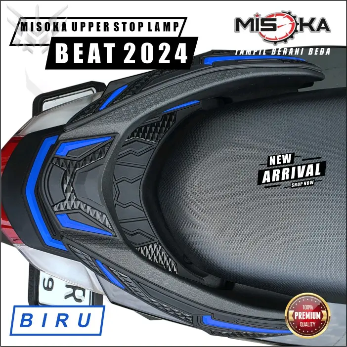 Misoka Upper Stop Lamp Cover Beat 2024 Keyless Street Rubber Karet Aksesoris motor Matic Keren Murah 6