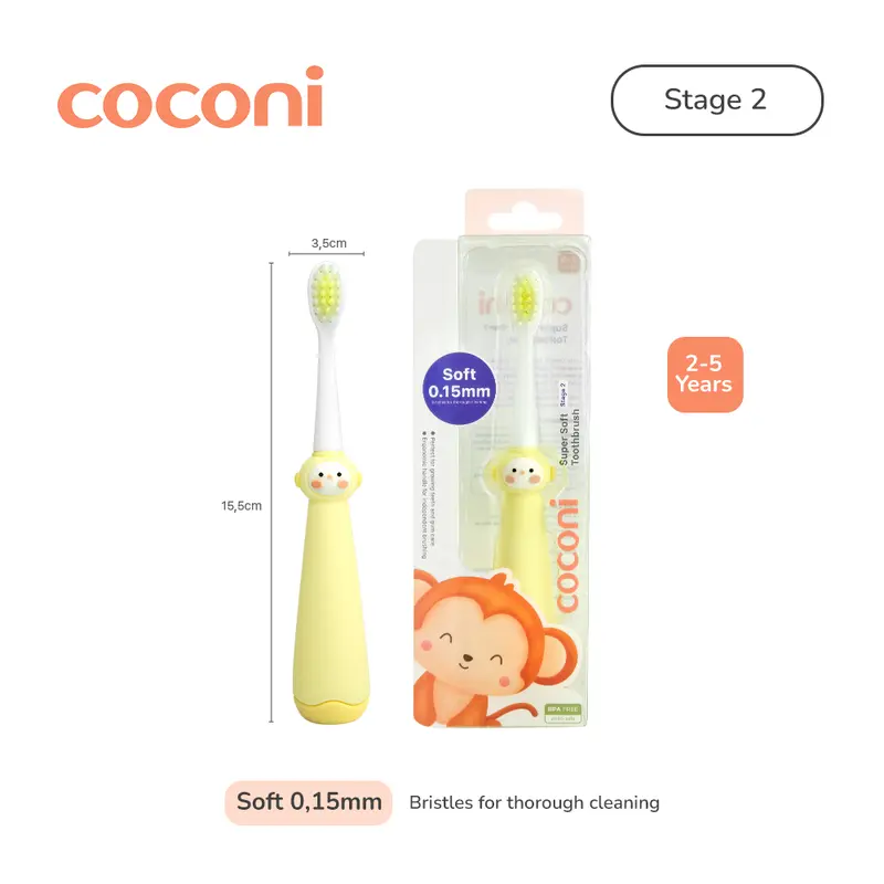 COCONI Super Soft Toothbrush | Sikat Gigi Bayi Anak Balita Super Lembut 6