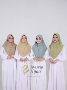 AYURIE - Ayuri Instan Size L Hijab Dewasa Instan Matt Jersey  Langsung Slup Anti Ribet Bergo Busa Casual Kerudung Nyaman Adem tidak gerah Muslilm Sporty Pad Panjang  Simple