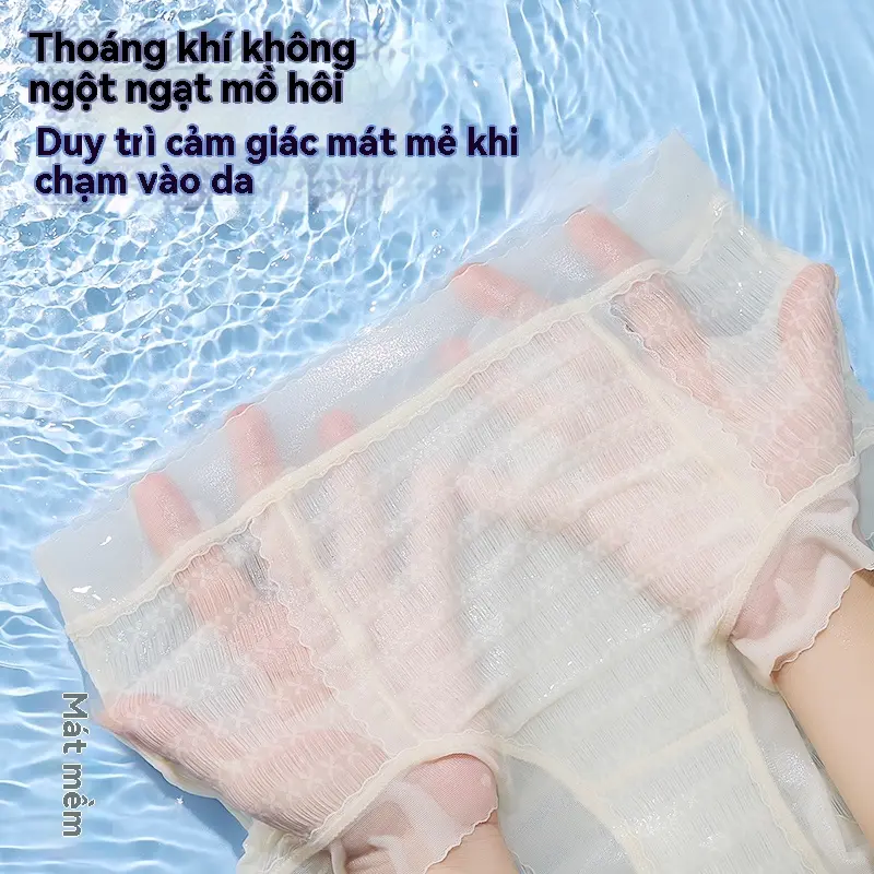 Quần Lót Vải Tuyn Sang Trọng, Nhẹ, Bó Eo, Thêu Thủ Công, Thoáng Khí, Thoải Mái, Làm Bằng Lụa 2