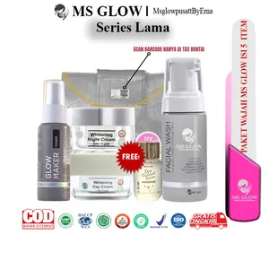 MS GLOW PAKET WAJAH LAMA FREE DTE MINI ALL VARIAN WHITENING ACNE LUMINOUS ULTIMATE  WHITECELLDNA