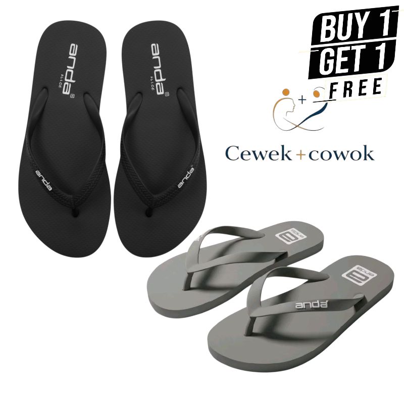 SandaL [ANDA] CW+Cowok sandal jepit kekinian full Color terbaru classic trendy Sendal Pria Flip Flop Casual