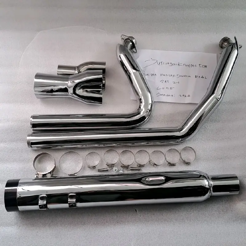 Knalpot Harley-Davidson Model S&S 2-1 Long Touring, Roadglide, Electra, Dyna, Softail, dll Engine Twincam & M8 ready 1