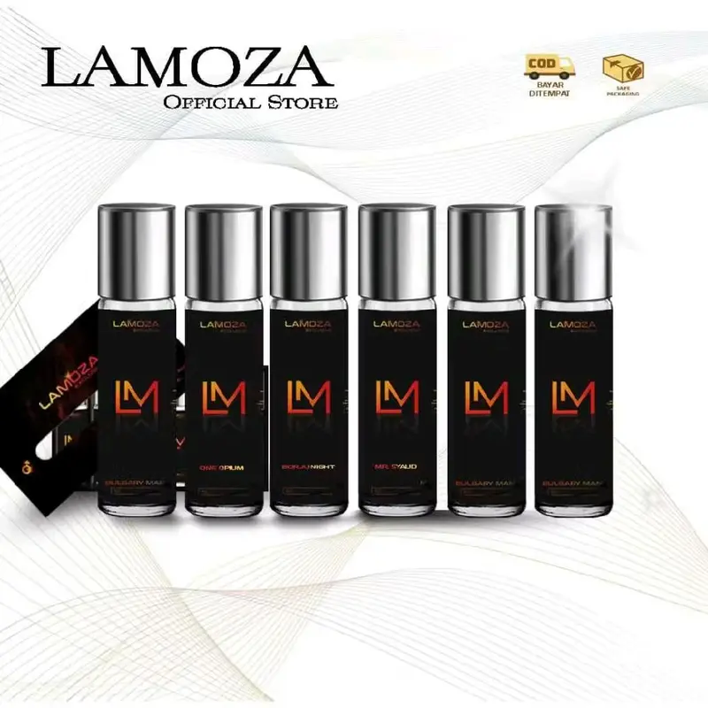 Parfume Lamoza Male Exclusive Parfume Cowok Parfume Pria Kualitas Premium Parfume Lamoza Black 1 Box Isi 6 Botol 0
