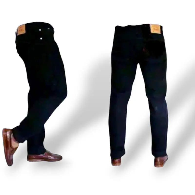 CELANA JEANS PRIA JUMBO / CELANA JEANS UKURAN BIGSIZE / CELANA Uk. 28 s/d 52 Hitam Denim 4