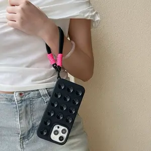 (FREE TALI GELANG HP) CASE GURITA + TALI LANYARD FOR SAMSUNG A17/A36/A56 5G/S25/A16 4G/5G/A26/A15/A06 4G/S25 ULTRA SILICONE PHONE CUP CHARM TALI GANTUNGAN