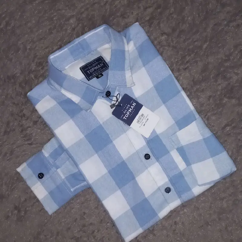 KEMEJA FLANEL KOTAK CATUR BIRU MUDA PRIA WANITA LENGAN PANJANG MOTIF KOTAK KOTAK PREMIUM TERBARU SLIMFIT CASUAL Distro Baju Dewasa fanel 2
