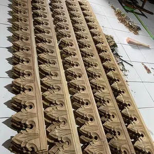 Lisplang ukir motif cemara kayu jati perhutani
