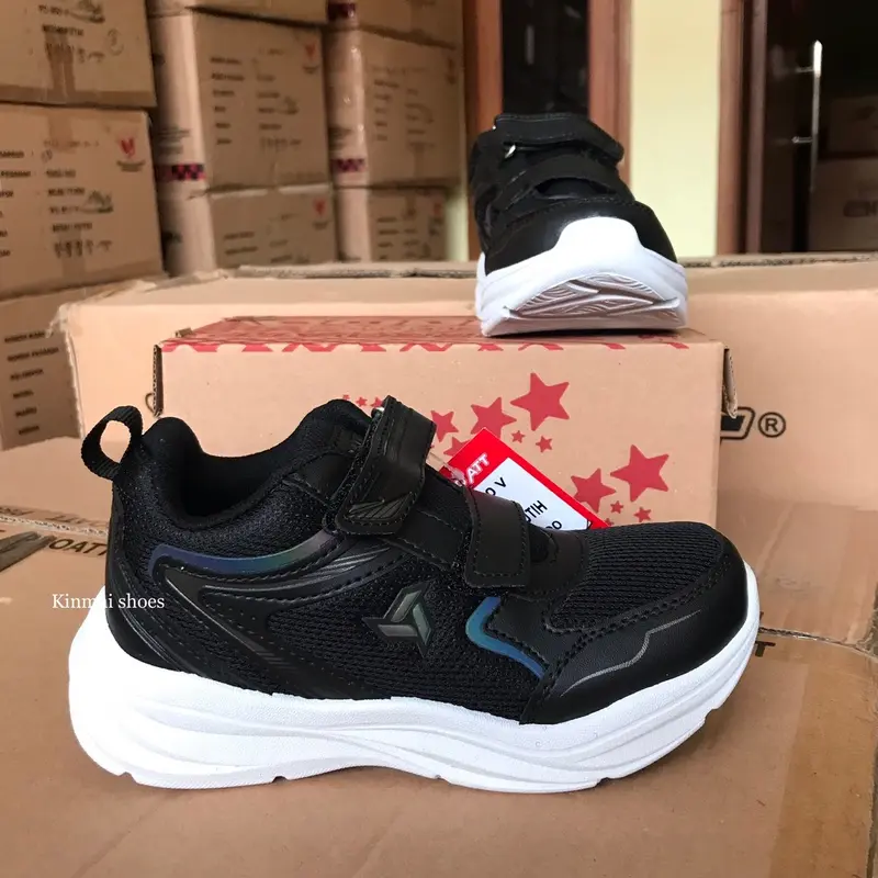 FREE KAOS KAKI Sepatu PRO ATT ISO 660 V Size 31 32 33 34 35 36 37 38 Sneaker Anak Perekat Hitam Fashion Sekolah 2