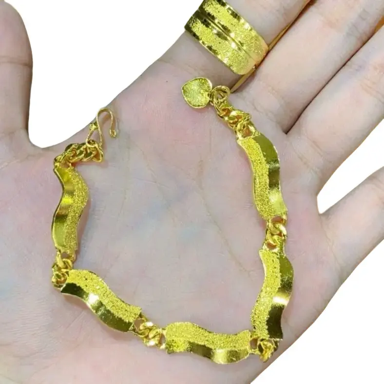 set gelang cincin bendera pasir emas crum
