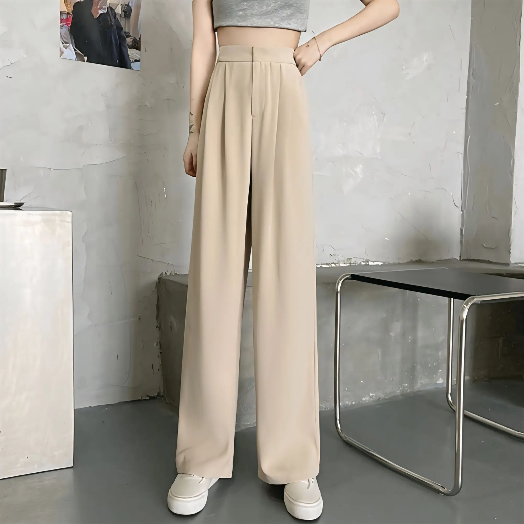 Celana Kulot Wanita SOFFIA Cozie Pants Highwaist Cullote Rib Knit Loose Pants Panjang Basic