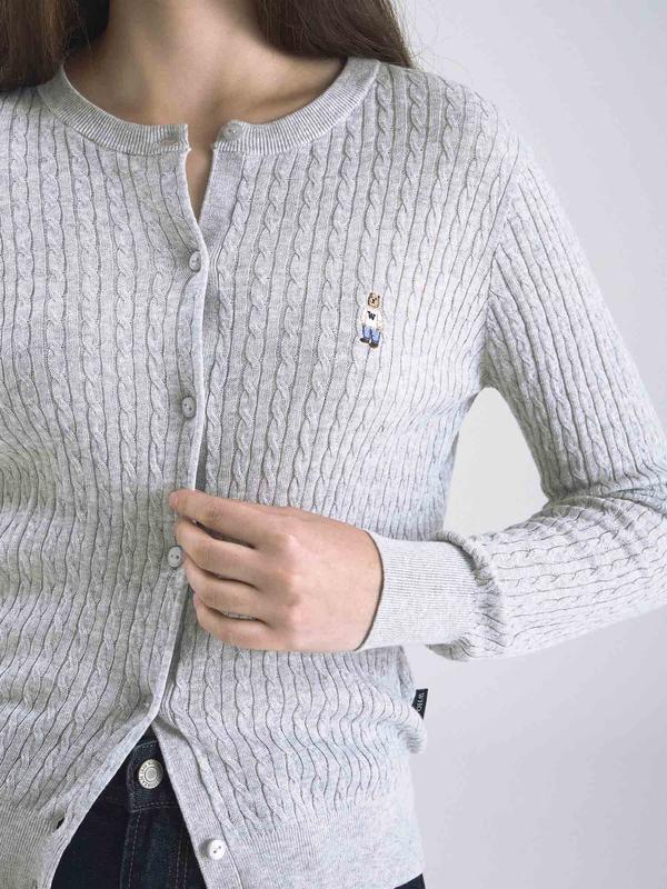  WHOAU Áo len Steve High Gauge Wool Cable Cardigan_WHCKF4801F 