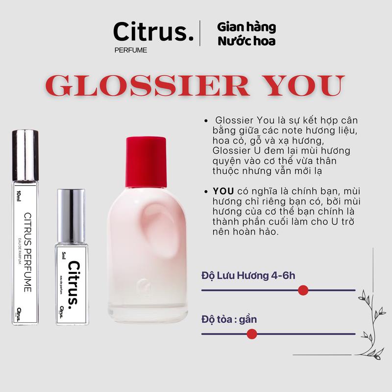 5 10ml nữ Glossier You hàm hương nhẹ nhàng Cosmetic Xịt Thơm Perfume Women Trà Nước Hoa