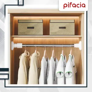 PIFACIA Tiang Jemuran Gantungan Baju Flexible Tanpa Paku Tirai Kamar Mandi Penyanggah