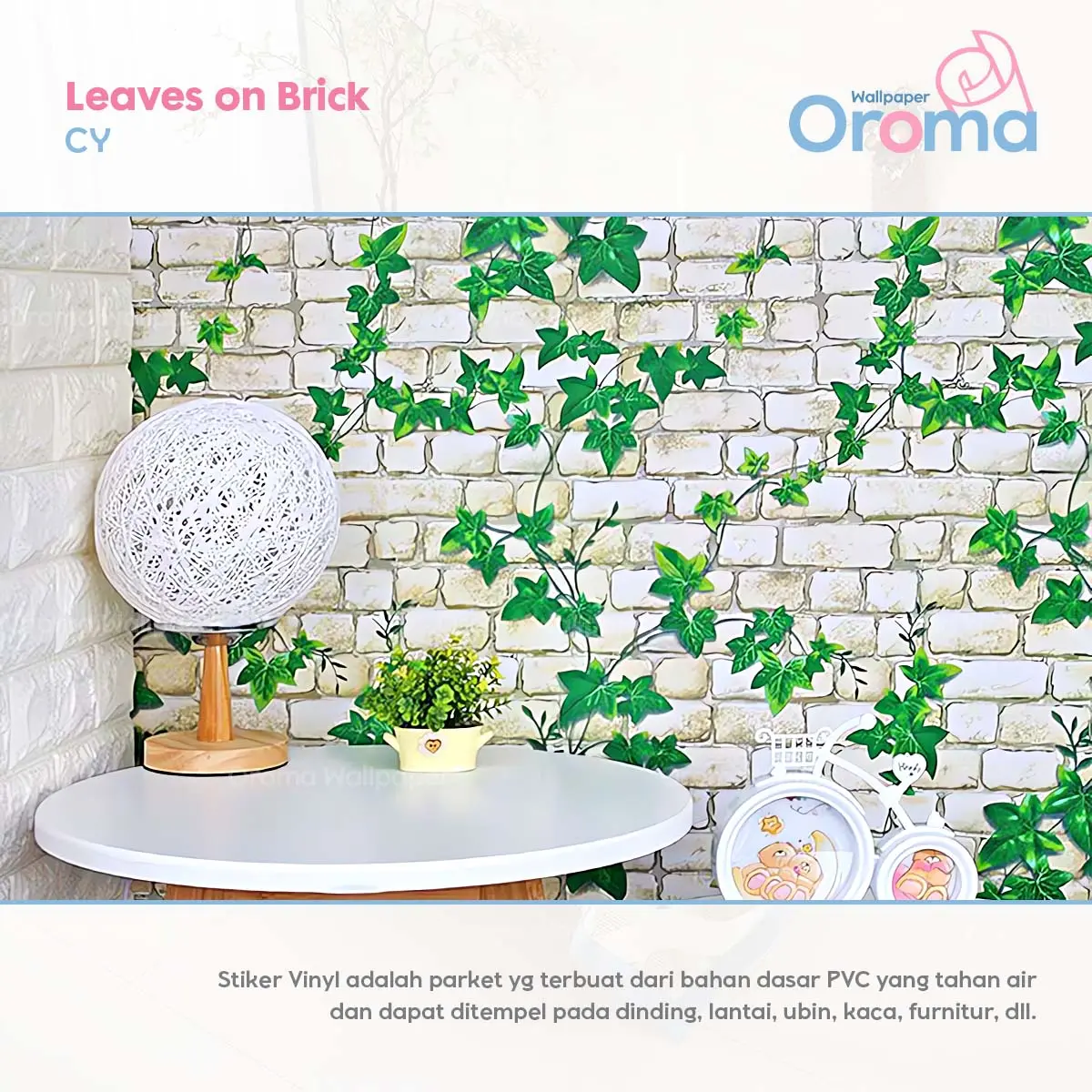 OROMA Stiker Vinyl Dengan Bahan Pvc Kuat Dan Tahan Lama Untuk Desain Interior Modern