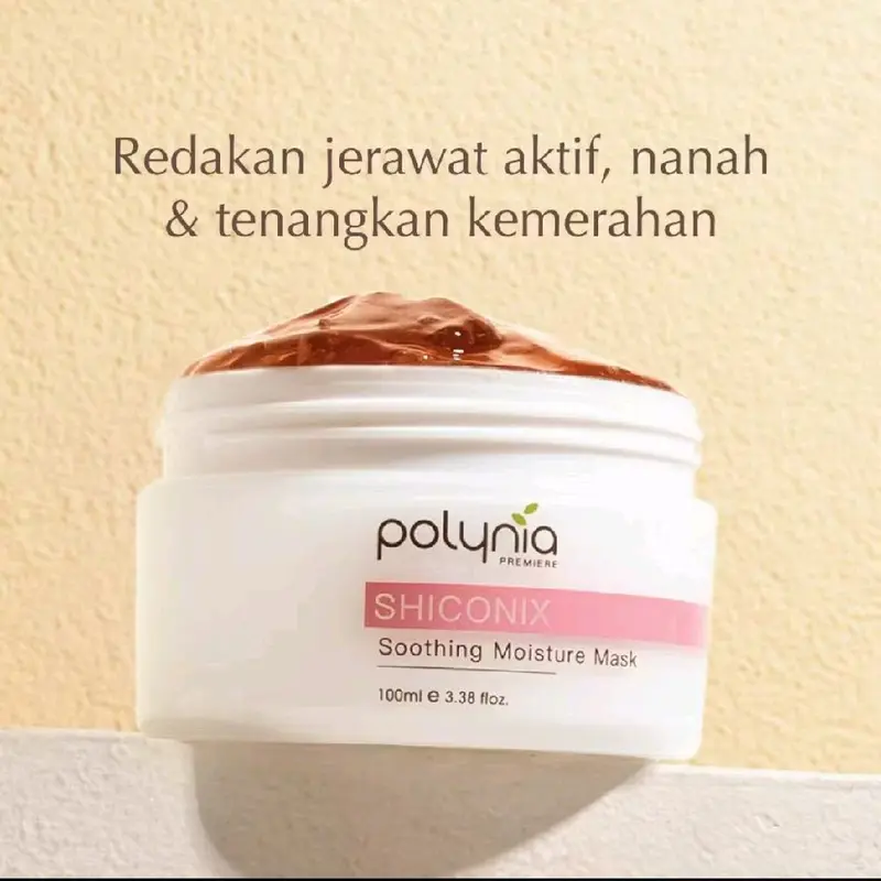 POLYNIA |Pomegrante revitalizing botox mask | Orange Brightening | pickly pear Hydrating | shiconix soothing mask 3
