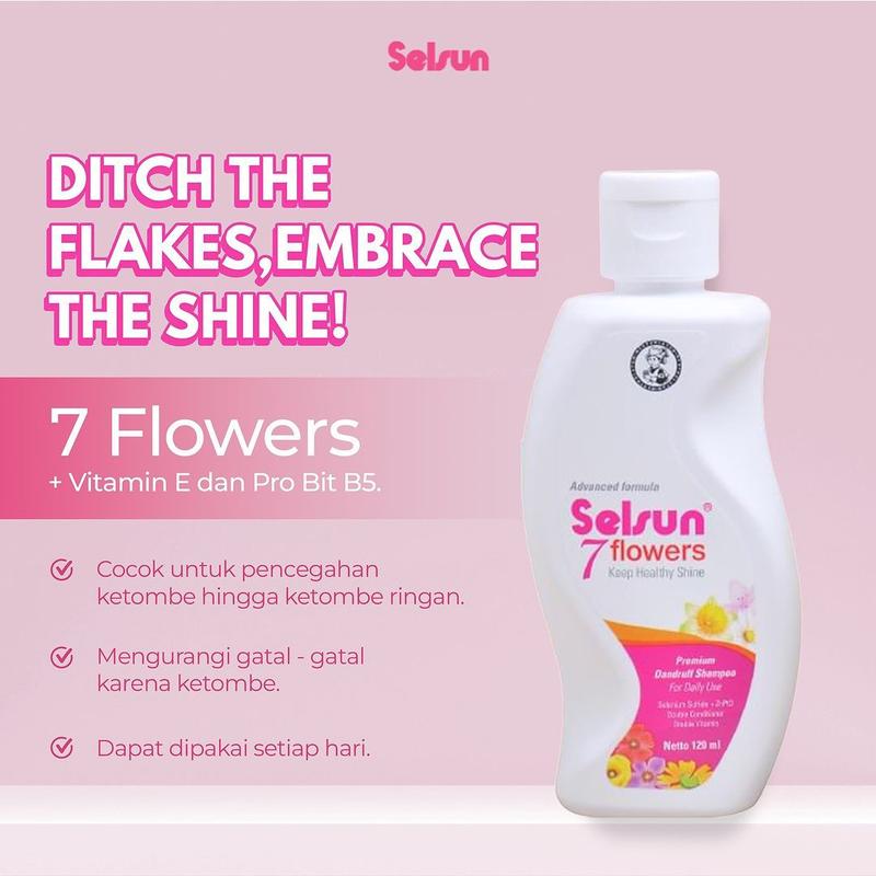 Product Introduction of Shampoo Selsun 7 Seven Flower | Shampoo Ketombe 60ml Conditioner Haircare 2