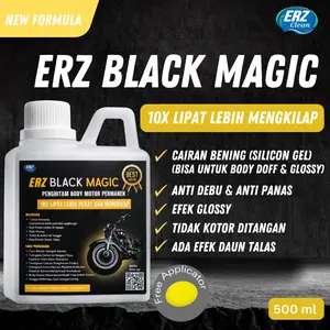 FORMULA BARU Black Magic ERZ Penghitam Body Kasar Mobil & Motor Isi 60 ML 100 ML Kualitas Premium Penghitam Dashboard