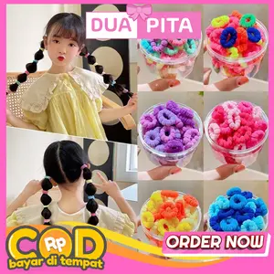 DP245 Aksesoris Rambut Kecil Isi 100 Karet Rambut Anak Free Toples Fashion