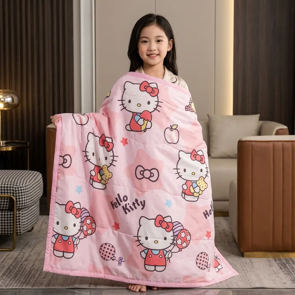 Selimut Anak Sanrio Import /Selimut Karakter Anak Lembut / Selimut Motif Kartun Anak Lucu Premium High Quality / Selimut Katun Anak Motif Lucu / Selimut Sanrio