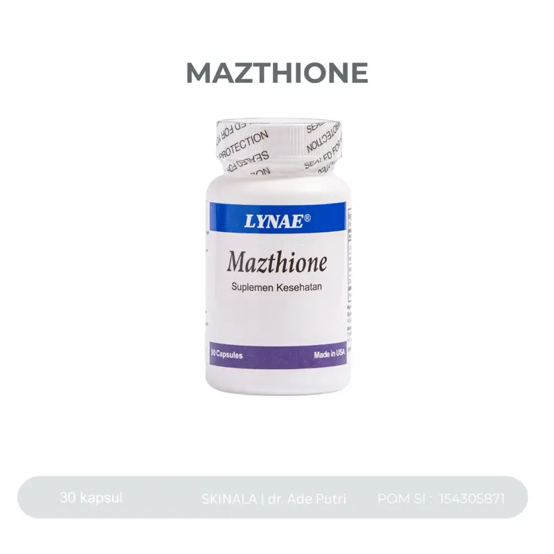 [ORIGINAL] MAZTHIONE 30KAPSUL FULL SIZE Mencerahkan Glutathione Ascorbic Acid 0