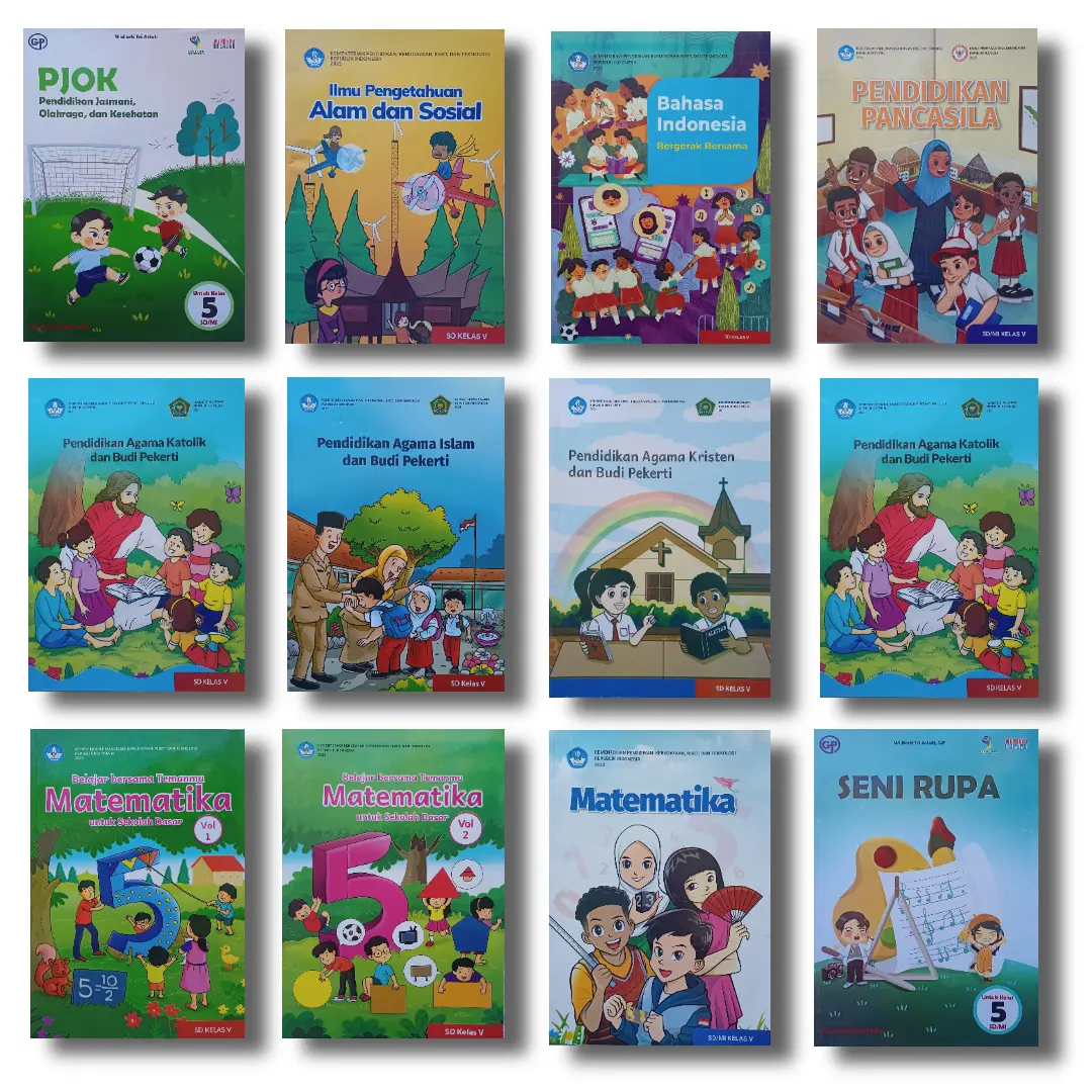 Buku Kurikulum Merdeka SD Kelas 5 Kurikulum Penggerak Revisi Terbaru Kemendikbud Matematika Bahasa Indonesia Inggris Agama Islam Ilmu Pengetahuan Alam Sosial