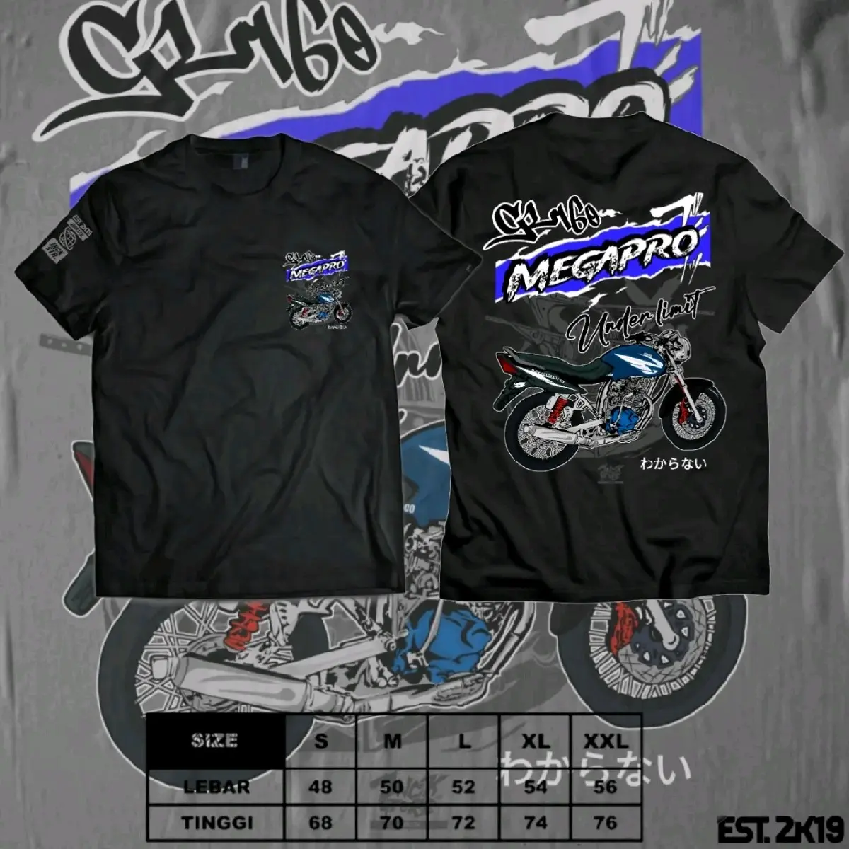 kaos megapro under limit terbaru janckstore