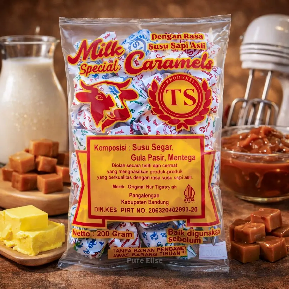 Permen Susu Karamel TS | 200 gram | Milk Caramel TS | Kopyes | Milk Candy