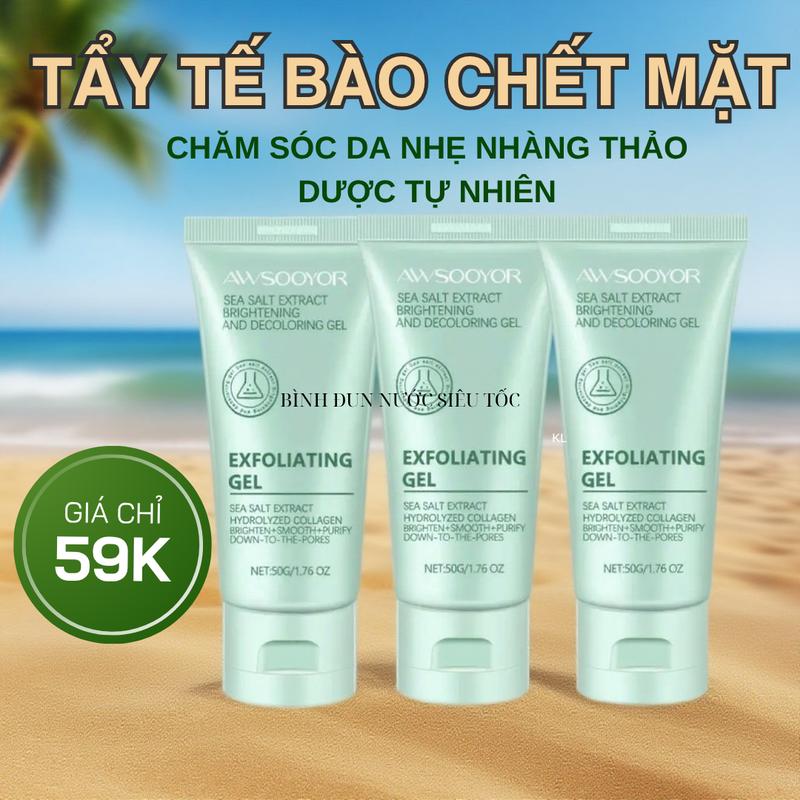2PCS 49.000₫ Kem tẩy tế bào chết chiết xuất thảo mộc thiên nhiên AWSOOYOR Sữa rửa mặt scrub trắng da se khít lỗ chân lông làm sạch sâu