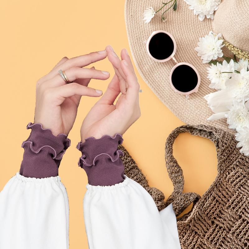 Handsock Ruffle Mosscrepe kain lembut memeri panjang ke lengan - TikTok ...