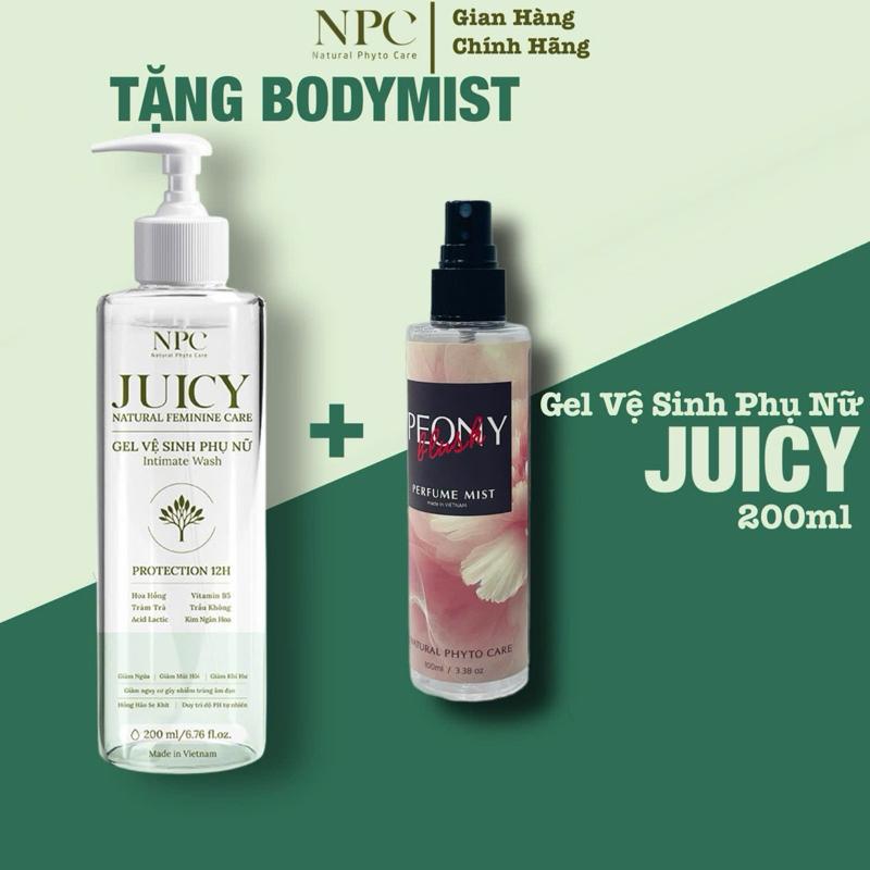 [MUA1 TẶNG1] Dung dịch vệ sinh phụ nữ Juicy trầu không+tràm trà giảm ngứa, không paraben an toàn cho mẹ bầu - 200ml